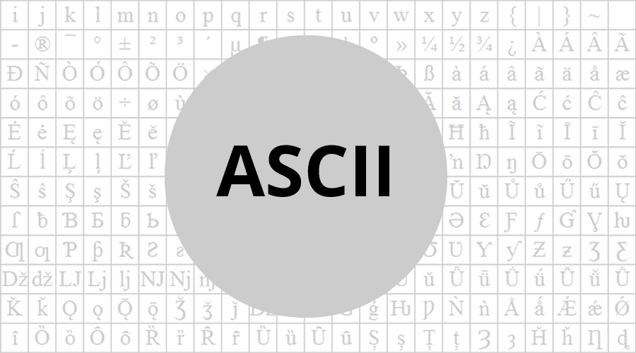 Таблица символов ASCII + Windows 1251